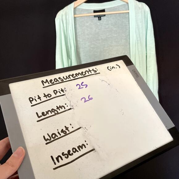 Cynthia Rowley soft mint semi sheer button down cardigan women's size medium - Picture 6 of 7